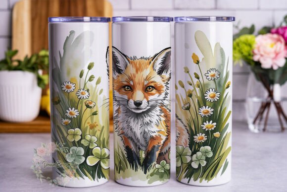 Cute Fox Daisy Clover 20oz Tumbler Wrap Review