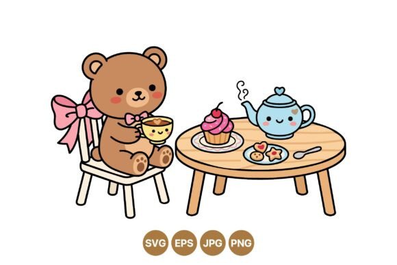 Cute Teddy Bear Tea Time Svg: A Designer's Review