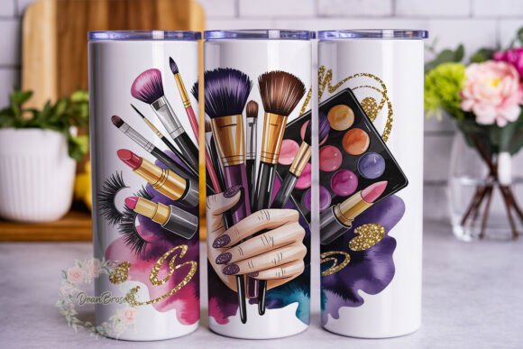 Glamorous Purple Makeup 20oz Tumbler Design Review