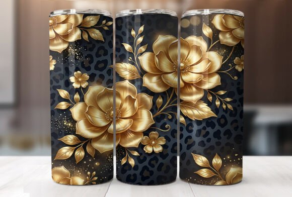 Gold Flower Cheetah 20oz Tumbler Wrap: A Designer's Review