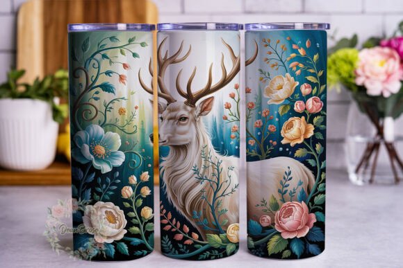 Majestic White Deer Floral 20oz Tumbler Review