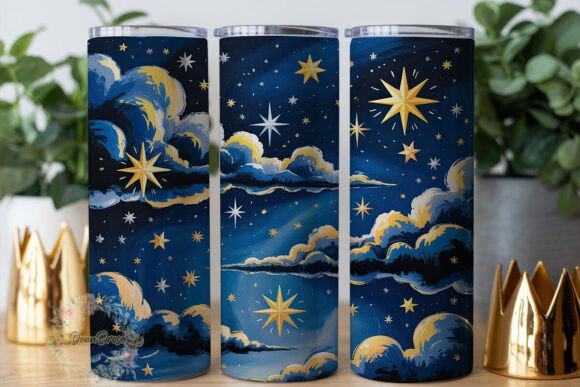 Mystical Starry Night Clouds Tumbler: A Designer's Review