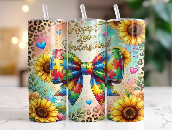 Review: Autism Awareness Sunflower Tumbler Wrap for Embroidery
