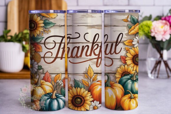 Review: Autumn Sunflowers Pumpkins 20oz Tumbler Design