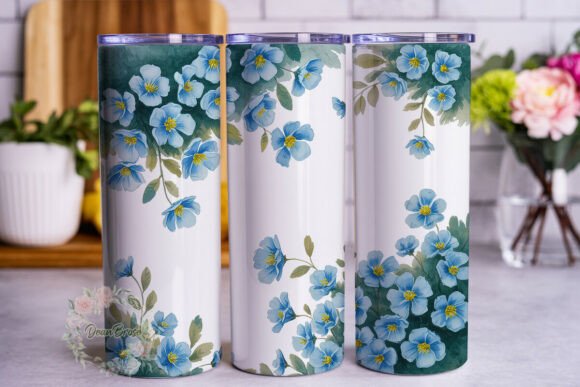 Review: Blue Watercolor Floral 20oz Tumbler Wrap