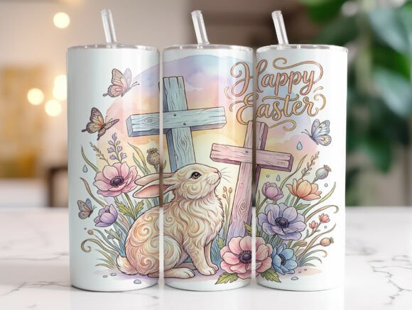 Review: Christian Easter Bunny Cross Tumbler Design