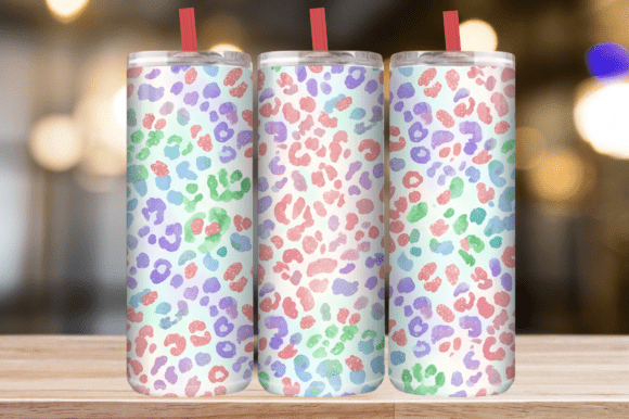 Review: Colorful Watercolor Leopard Tumbler Wrap Design
