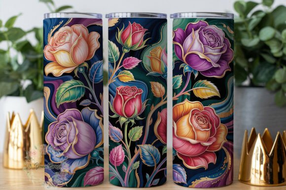 Review: Elegant Stained Glass Roses for 20oz Tumblers