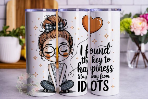 Review: Happy Messy Bun Girl 20oz Tumbler Wrap Design