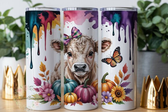 Review: Highland Cow Autumn 20oz Tumbler Wrap Design