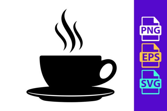 Review: Hot Coffee Cup Silhouette with Steam, Mi