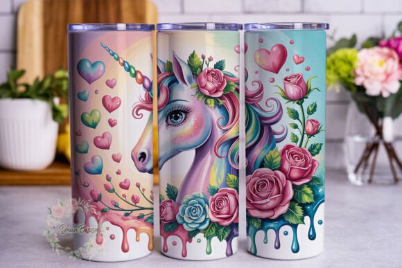 Review: Magical Unicorn Rose Hearts 20oz Tumbler Design