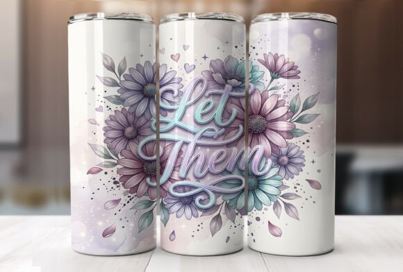 Reviewing the Let Them Floral Quote 20oz Tumbler Wrap for Embroidery