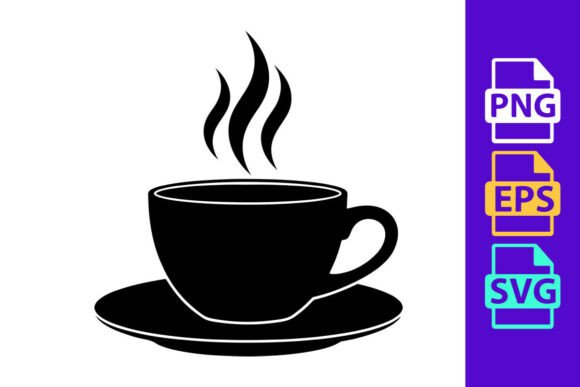 Steaming Coffee Cup Silhouette: A Designer's Review