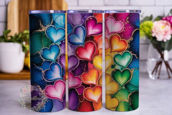 Vibrant Alcohol Ink Hearts: A Designer's Review