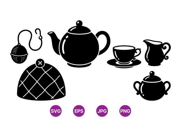 Vintage Tea Set Silhouette SVG: A Designer's Review