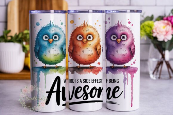 Weird Awesome Birds 20oz Tumbler Wrap: A Designer's Take